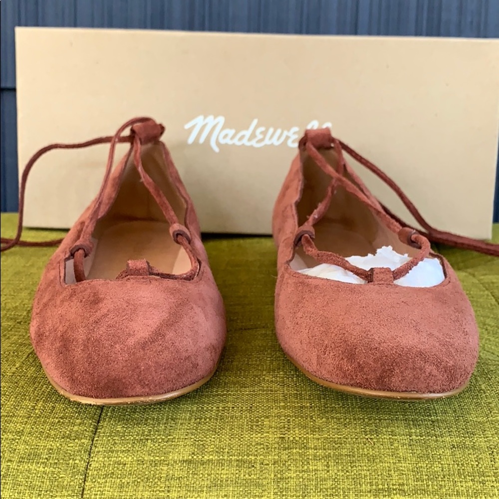 Madewell lace-up flats in suede